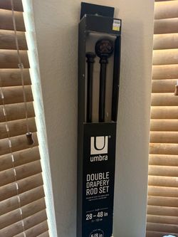 Umbra Double Drapery Rod Set 28–48 in