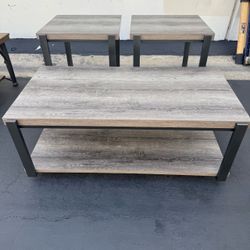 Signature Design by Ashley Wilmaden Gray Coffee and 2 End Table (Set of 3) Excellent Condition Like New