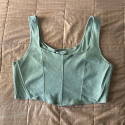 Gray Crop Top