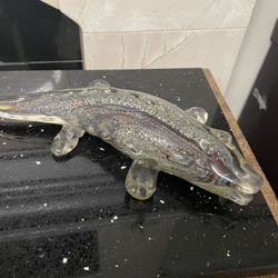 Murano Style Blown Glass Crocodile/ Alligator 12”L