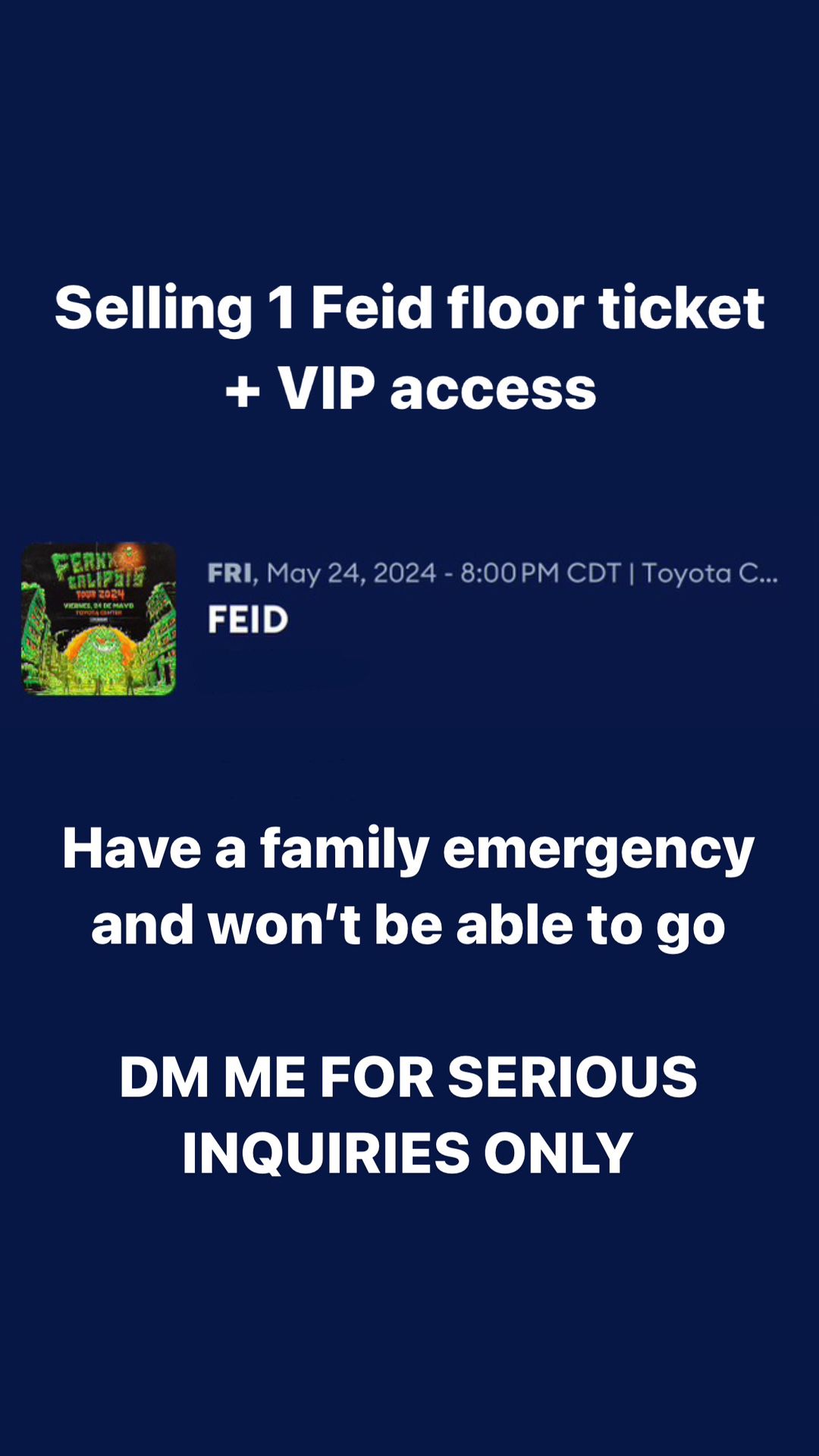 Feid Floor VIP ticket 