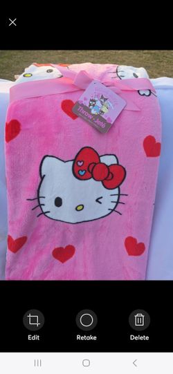 Hello Kitty Pink Hearts And Kitty VALENTINE'S THROW 