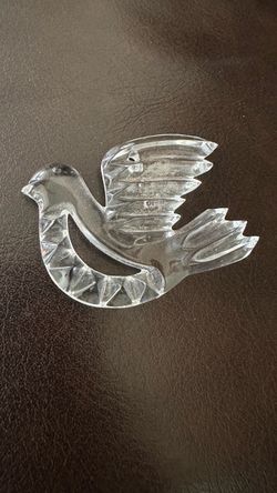 Gorham full lead Crystal Glass Dove Ornament
