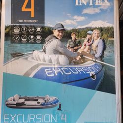 INTEX Excursion 4 Inflatable Boat Set