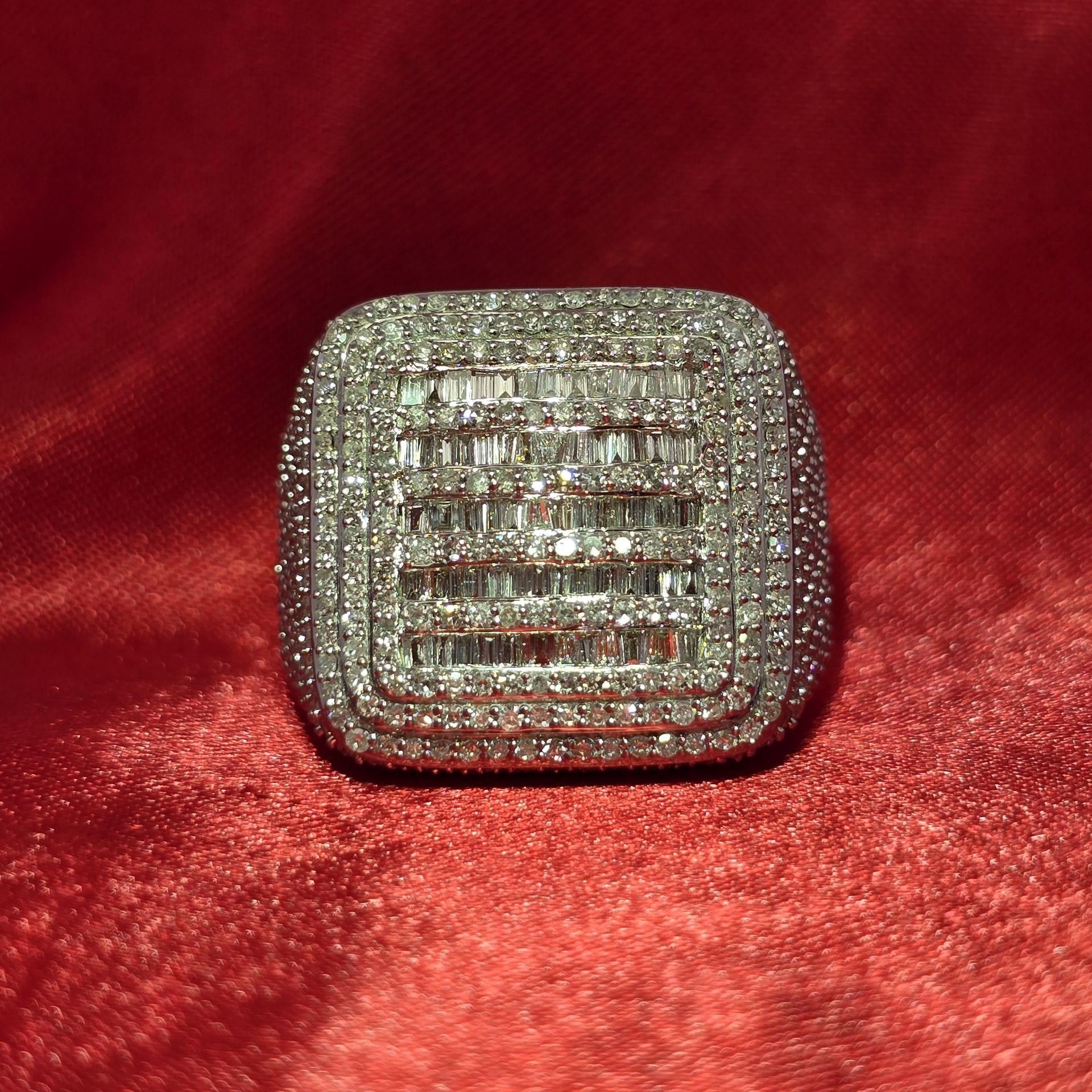 10k Yellow Gold Diamond Baguette Ring 3.29 ctw