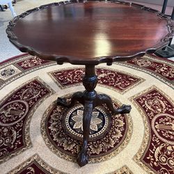 Round Solid Wood Side Table
