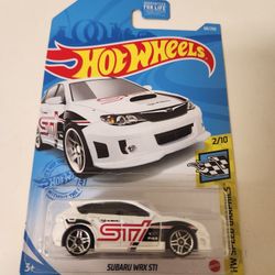 Hot Wheels Subaru Wrx Sti Hatchback White Logo