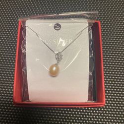 Sterling Silver Pearl Necklace 