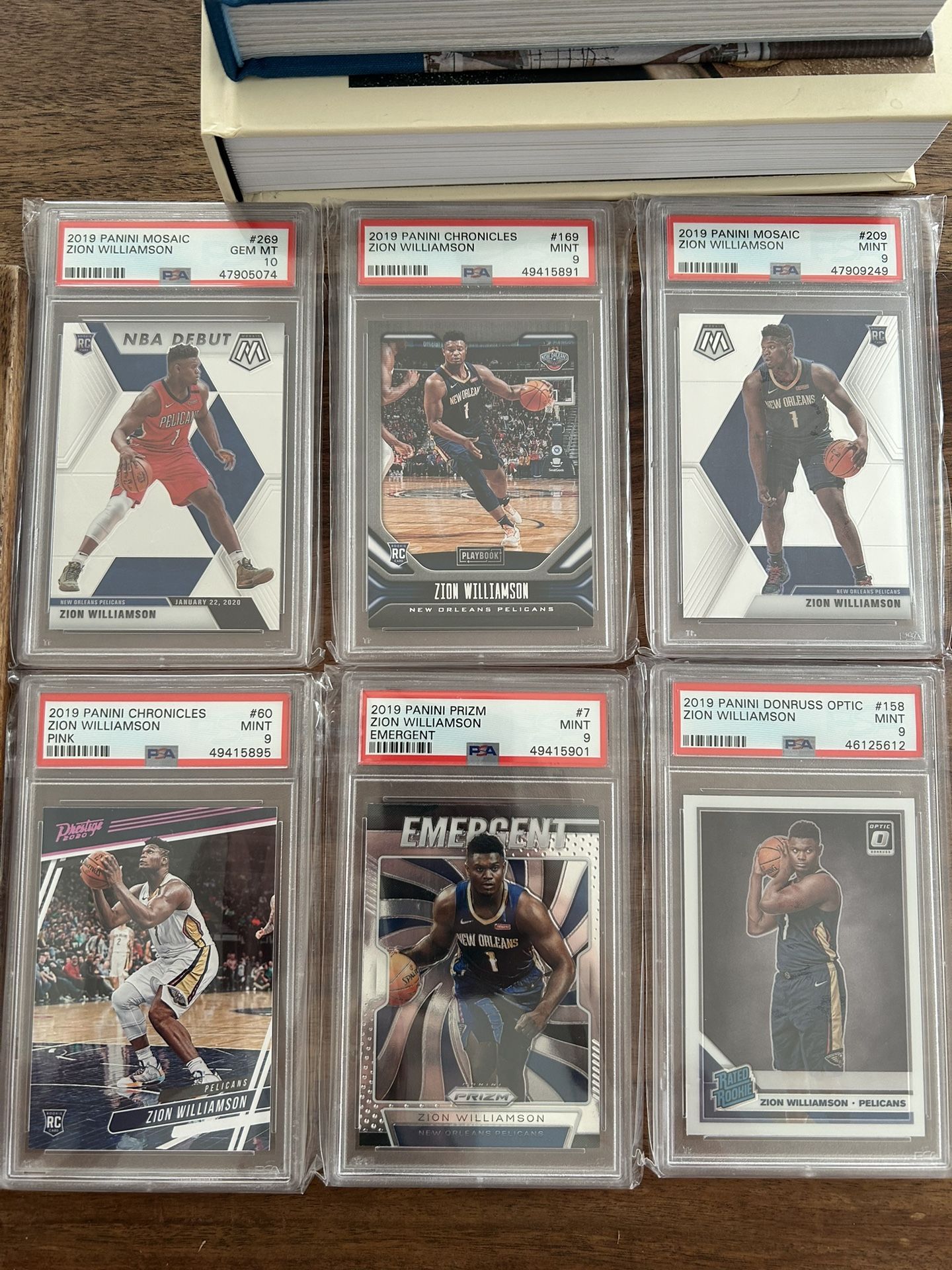 2019 Zion Williamson Rookie Panini Lot PSA 9&10