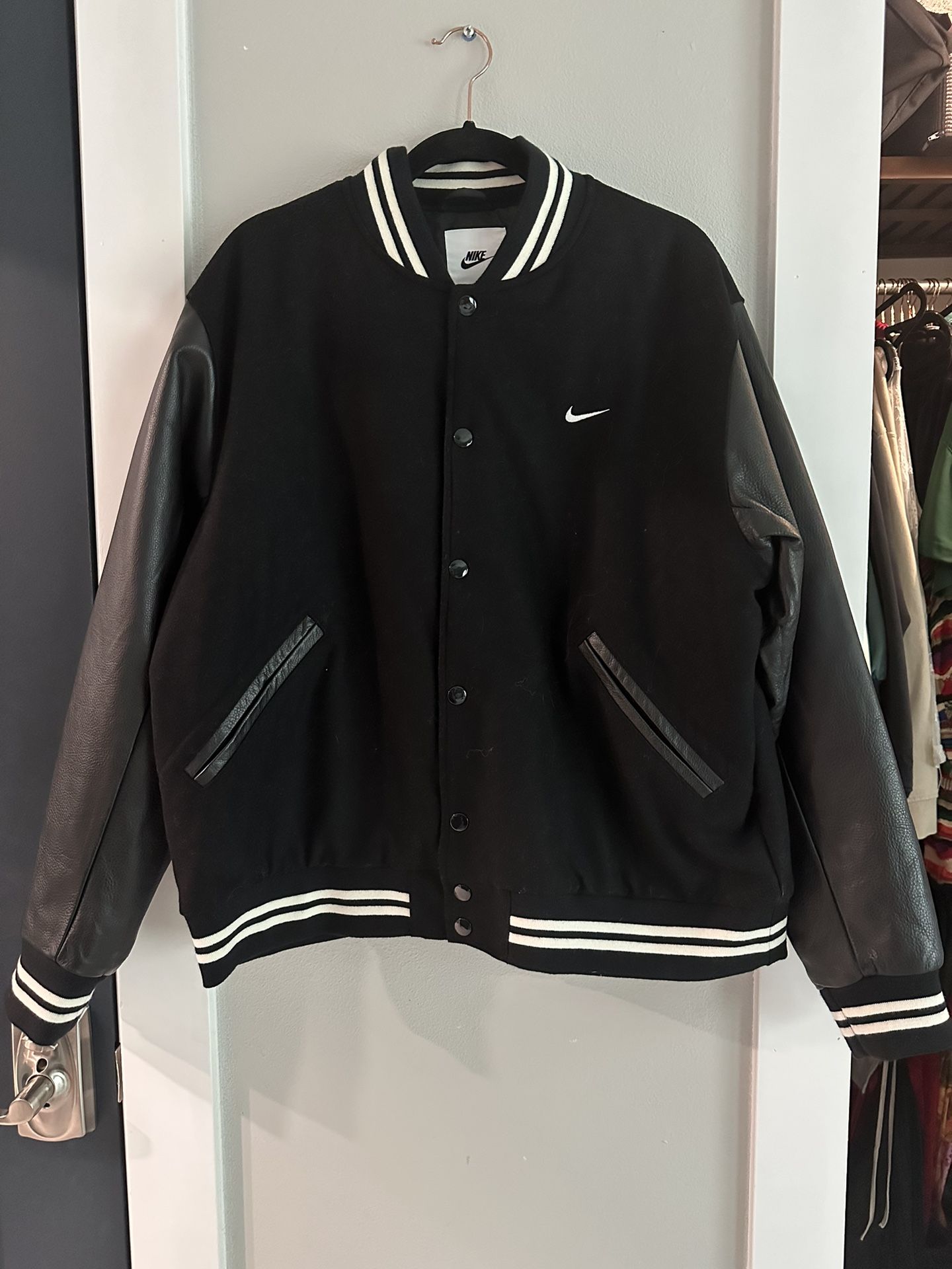 Nike Varsity Jacket with Leather