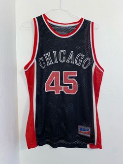 USA World Sens Vintage Basketball Jersey #45 Men's Large Black & Red RN67879