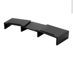 3 Shelf Wood Screen Stand Desk Organizers for Computer Laptop Printer