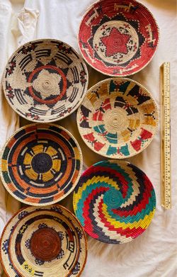 Plate southwestern pattern plate baskets wall decor