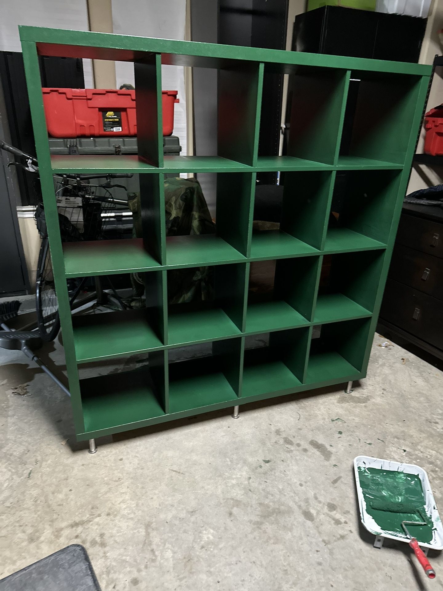Green Cubed Storage Container 