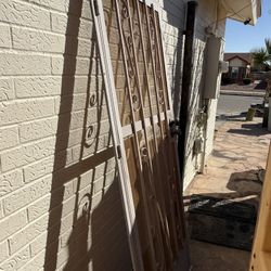 32” Wrought Iron Door With Screen
