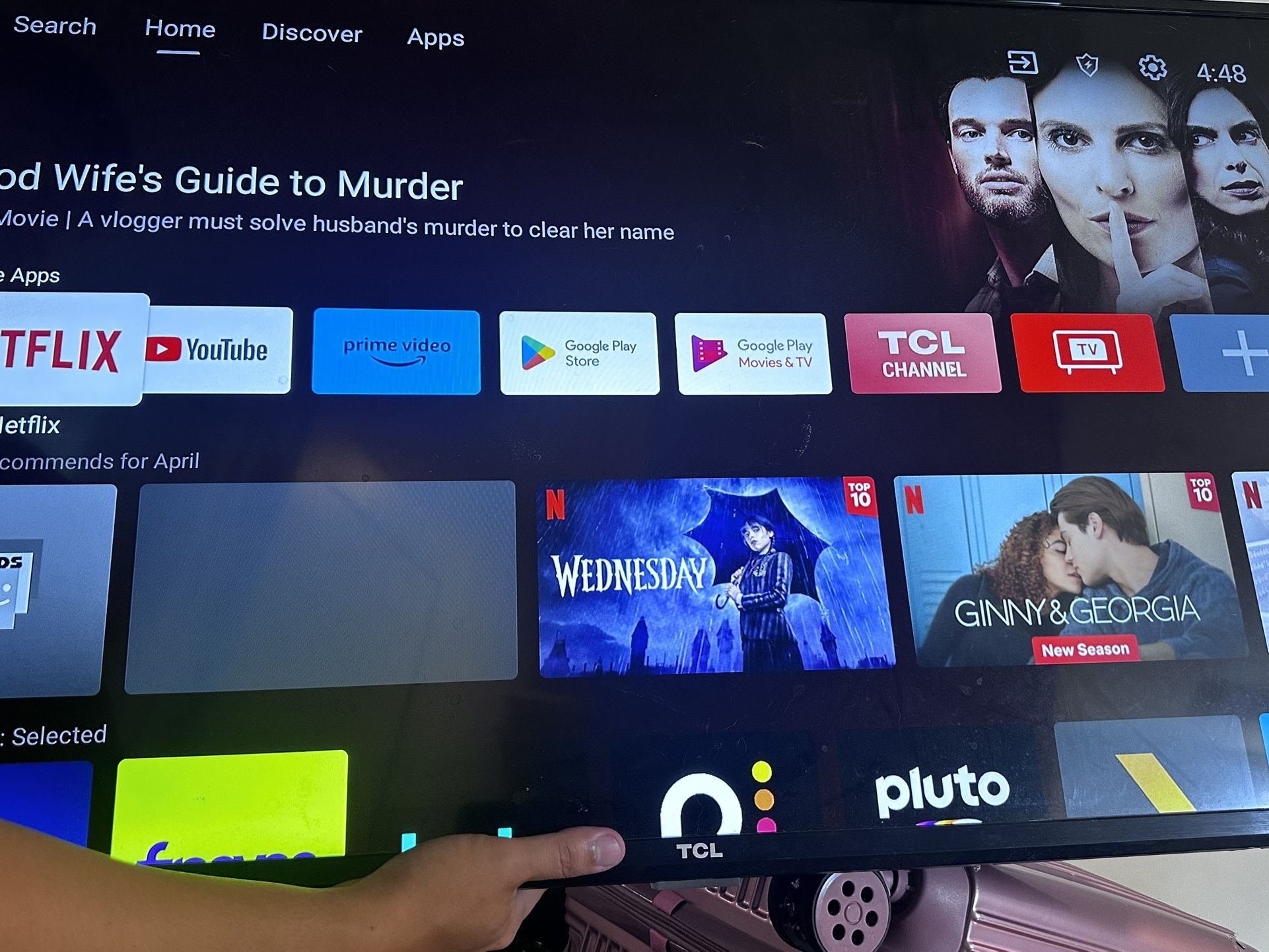 TCL 43” Smart TV – Model 43S434