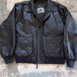 Genuine Leather Bomber Jacket