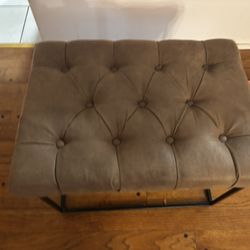 Tufted Brown Ottoman 