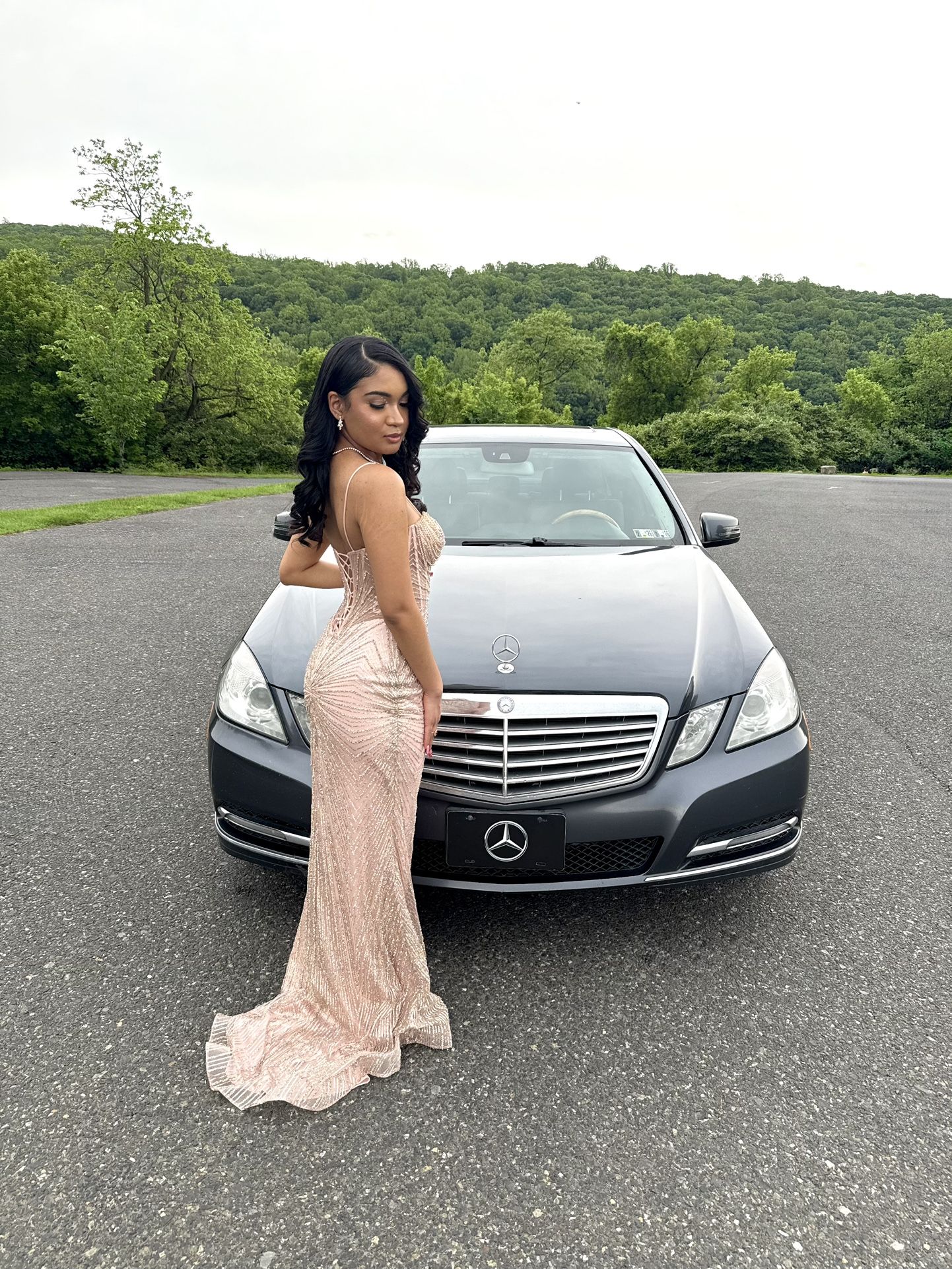 Rose Gold Prom Dress Size Xs