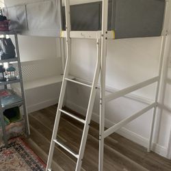 IKEA Vitval Loft Bed Frame with Desk Top.