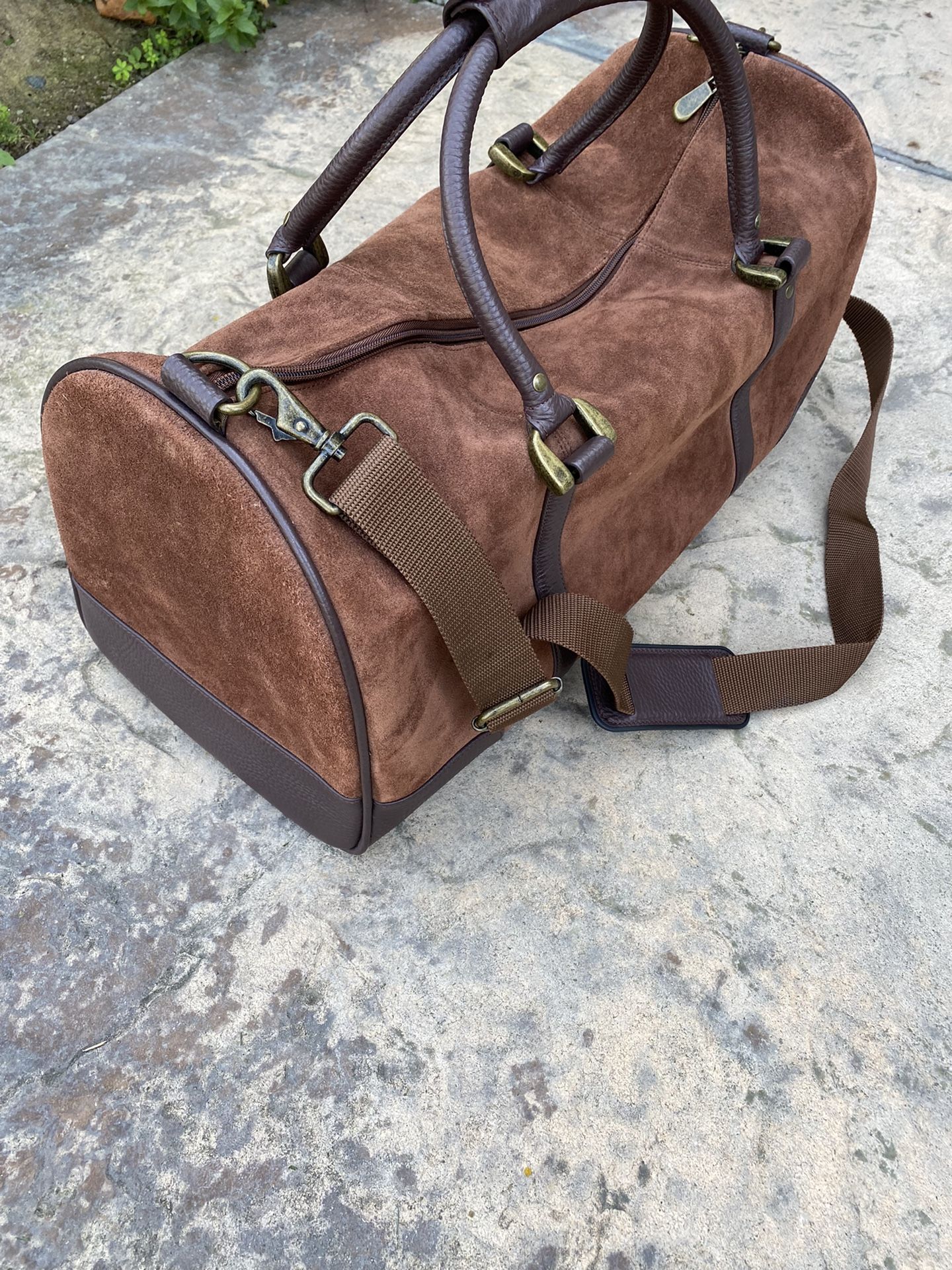 Suede Duffle Bag
