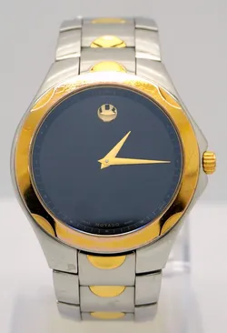 Movado Luno Sport Black Dial Two-tone Men's Watch Model 81 G1 1853