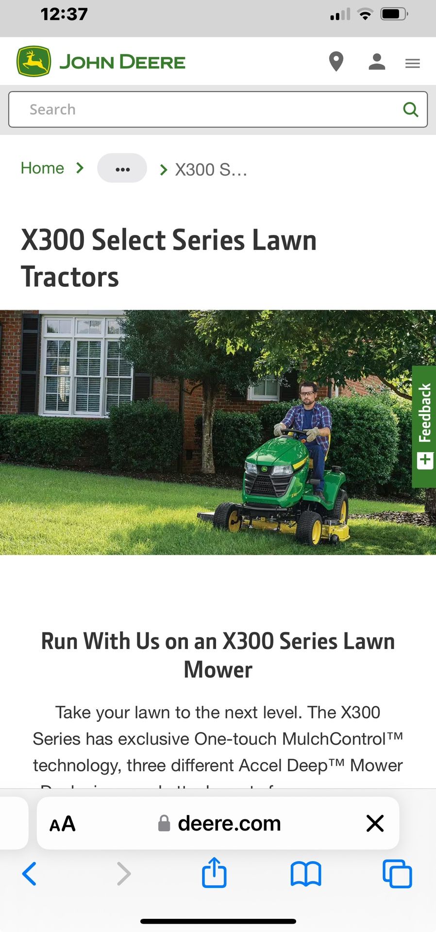 John Deere Lawn Mower 