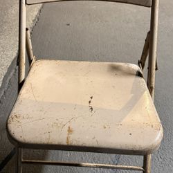 Used metal folding chair