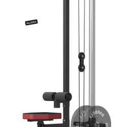 LAT Pulldown Machine, LAT Row Cable Machine with Leg Hold Down Attachment, LAT Tower with Cable Row Attachment, Cable Machine Home Gym,Red(No W