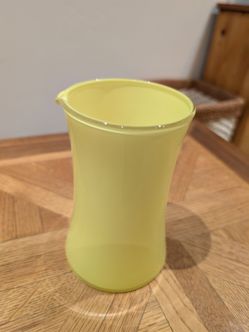 Yellow Glass Pitcher