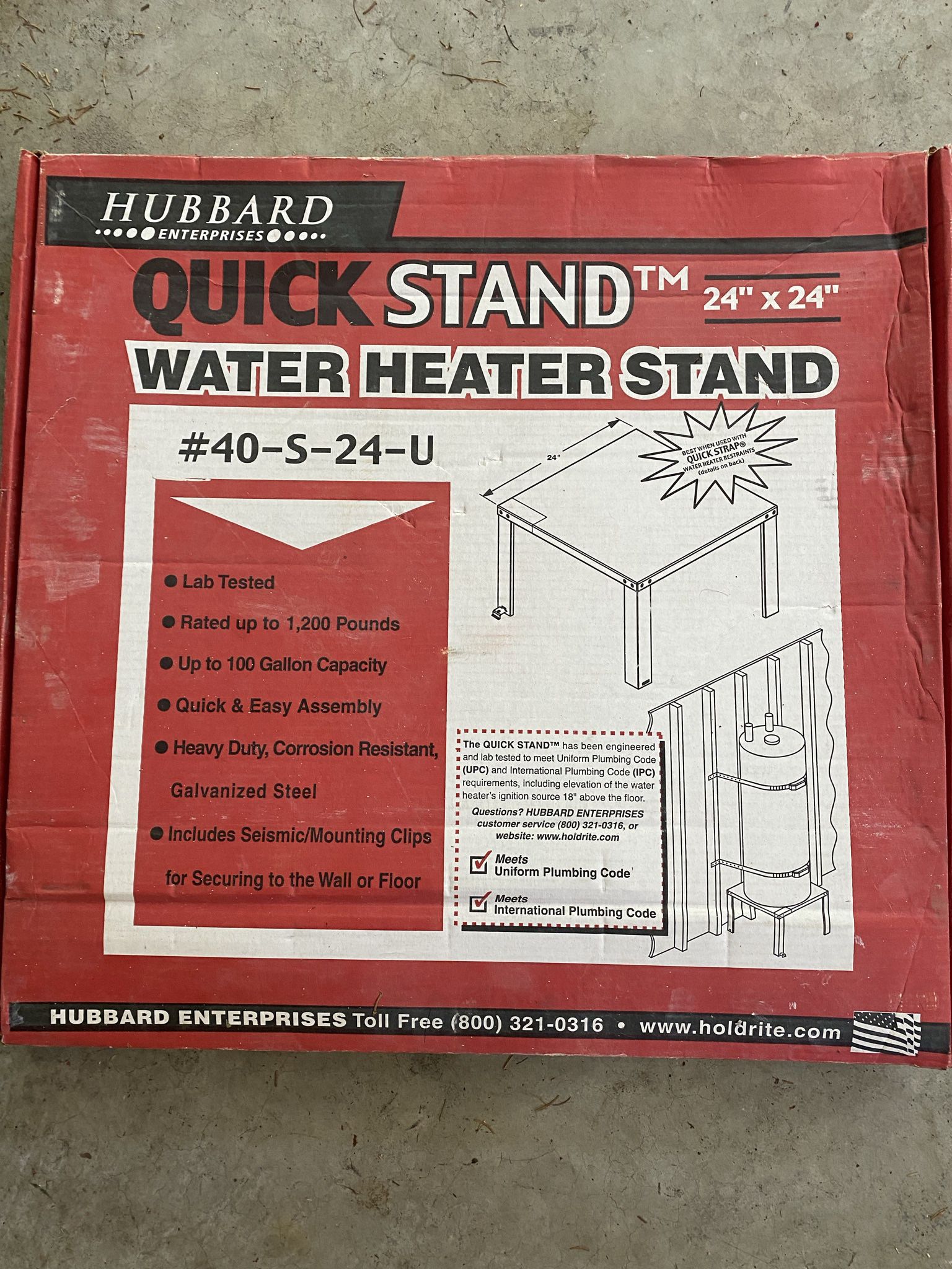 Holdrite Quick Stand Water Heater Stand