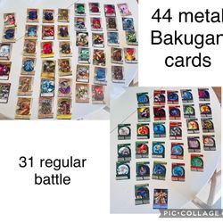 44 Metal & 31 Regular Bakugan Battle Cards-SOLD AS LOT ONLY!