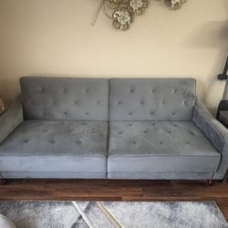 Grey futon couch 