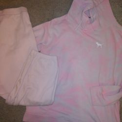 Victoria Secret Pink Hoodie And Sweats Bundle Sz L/xL