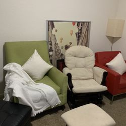 Living Room Set $119 For All 🎈🍀🎈chair, Rocking Chair And Frame. Furniture Couch 