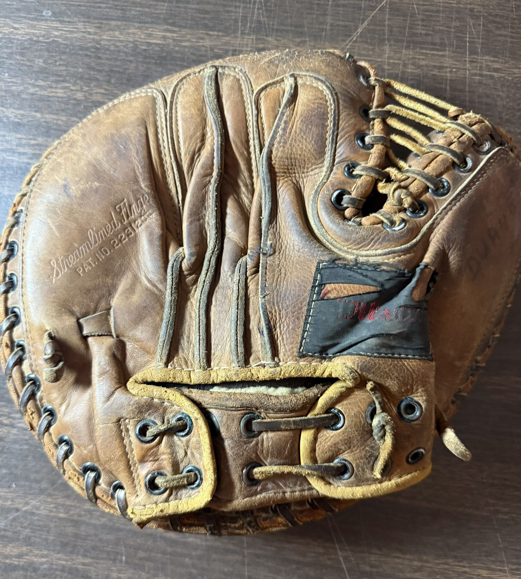 Vintage Wilson Mitt Paul Gillespie A2540 Catcher Glove RHT Chicago Cub WWII Era