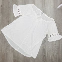 Naïf XL Shirt White Top Blouse