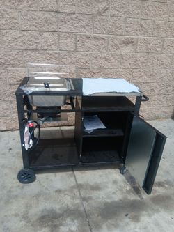 outermust
OuterMust Outdoor Grill Cart with Fryer and Cabinet, Movable Fish Fryer with Stainless Steel Top