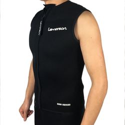 Lemorecn Mens Wetsuits Top Premium Neoprene 3mm Zipper Diving Vest XxL