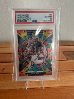 2025 Panini Mosaic Jalen Hurts Kaleidoscopic Case Hit PSA 10 Eagles