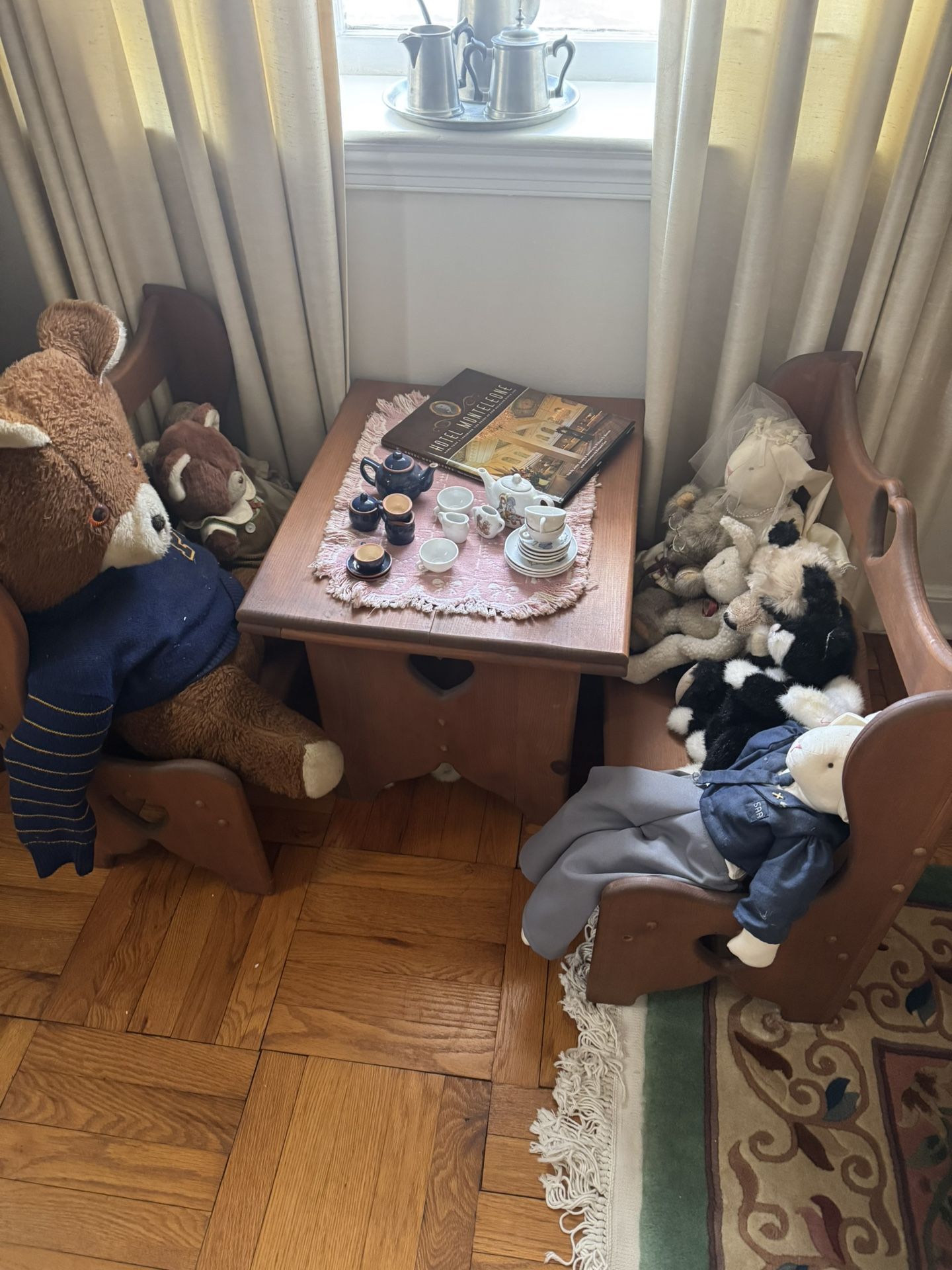 Vintage Children’s Table And Bench Set