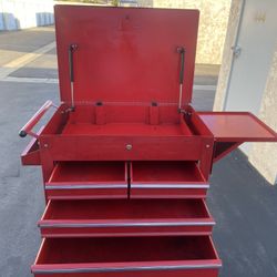 Snap on Roll Tool Box With Folding Side Work Tray