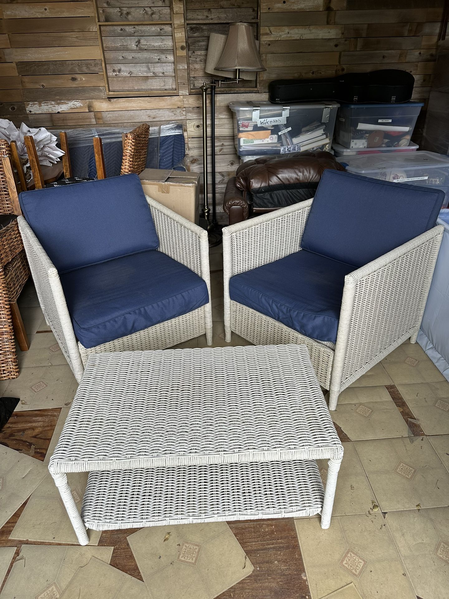 Outdoor Wicker Chairs And Table - Target 