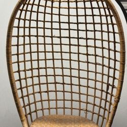Boho Vintage 1970’s Bamboo/Rattan Hanging Egg Chair
