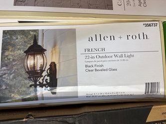 Allen + Roth French 22-in Outdoor Wall Light
