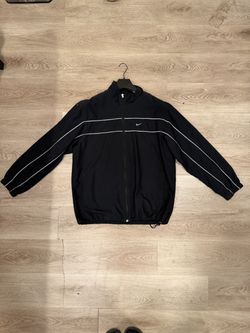 Nike Black Track Jacket with White Stripes