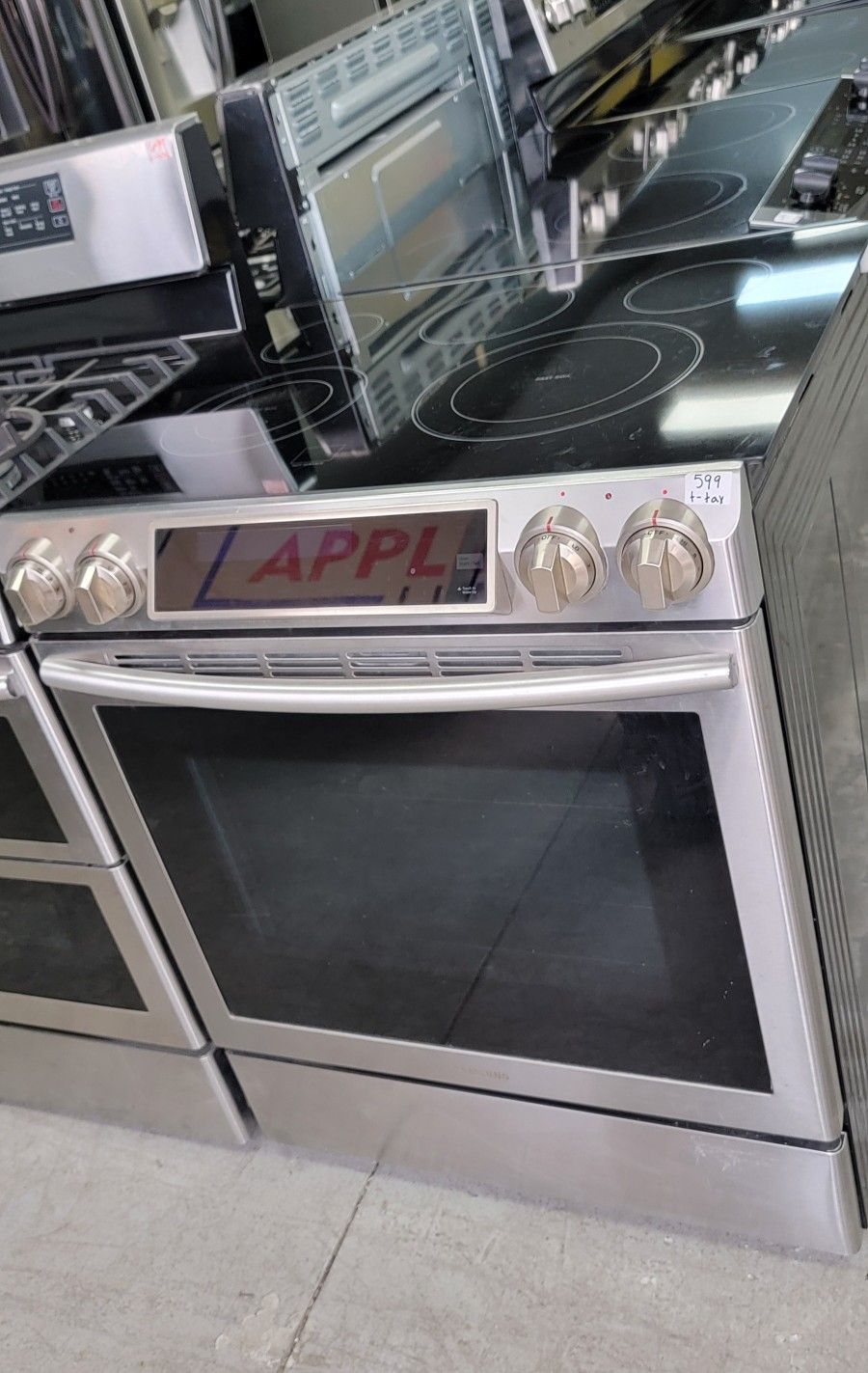 Stainless Electric Glass Top