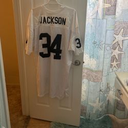  Two Authentic Throwback Raiders Jerseys White