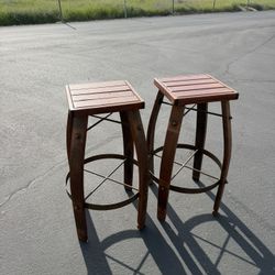 Two Bar Rustic Bar Stools
