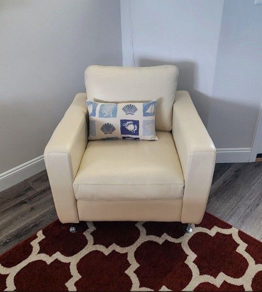 33" L x 33" W x 18" seat height- sofa chair
